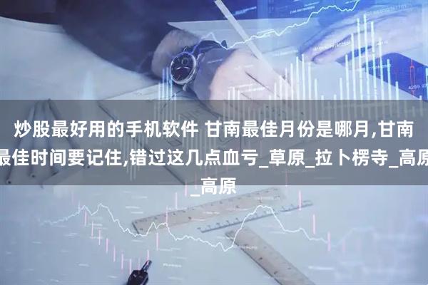 炒股最好用的手机软件 甘南最佳月份是哪月,甘南最佳时间要记住,错过这几点血亏_草原_拉卜楞寺_高原