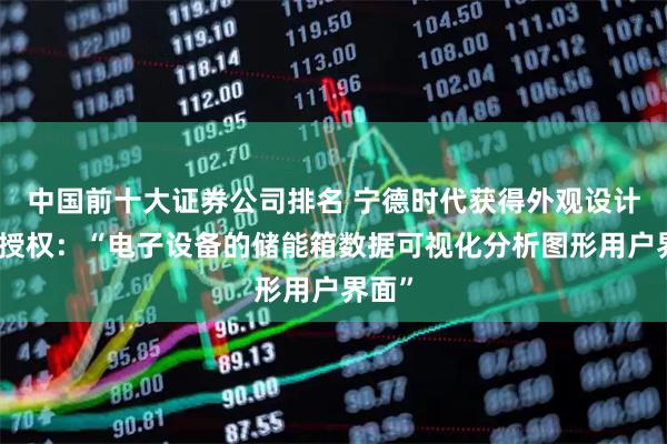 中国前十大证券公司排名 宁德时代获得外观设计专利授权：“电子设备的储能箱数据可视化分析图形用户界面”